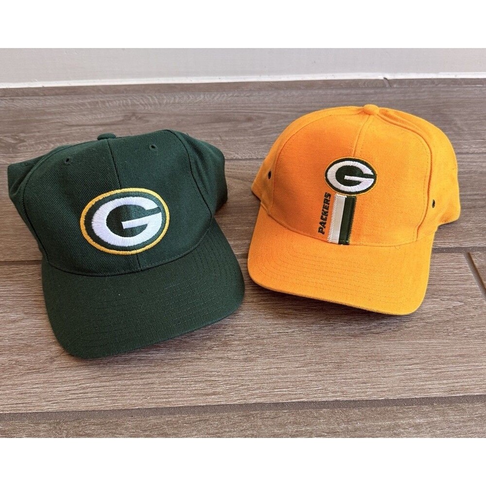 VTG Green Bay Packers SnapBack Fitted hat bundle 90s American Needle 7 3/8